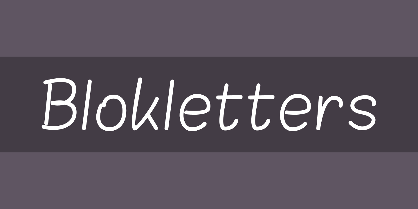 Шрифт Blokletters
